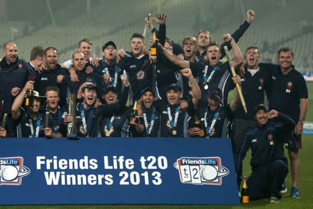 Northants celebrate their 2013 T20 success at Edgbaston