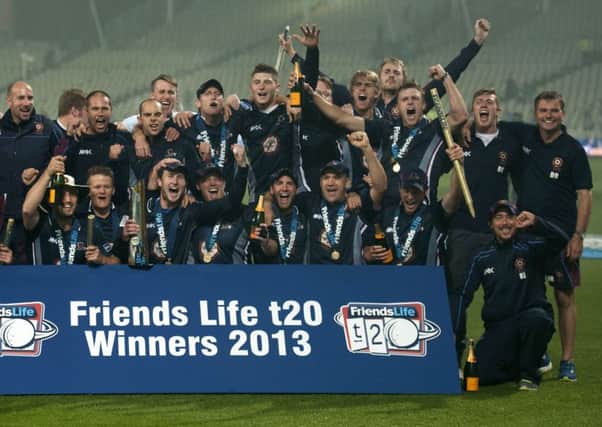 Northants celebrate their 2013 T20 success at Edgbaston