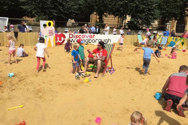 The beach has been a popular addition to the town this summer