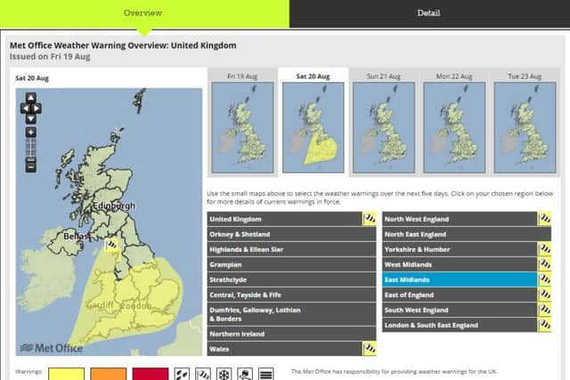 Severe weather is set to hit the area on Saturday