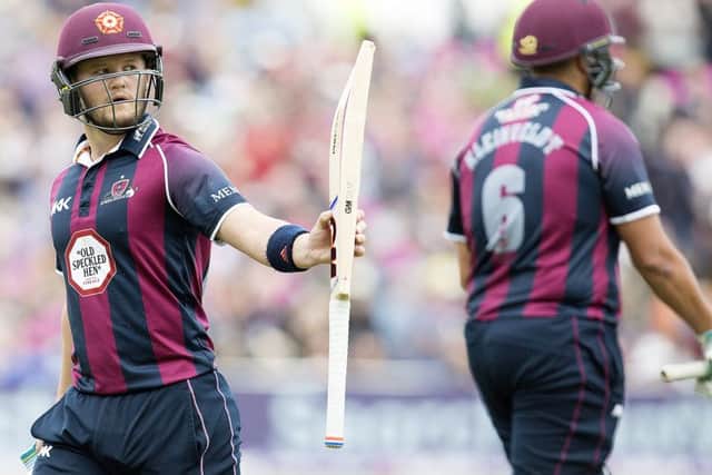 WELL BATTED - Ben Duckett acknowledges the applause of the Edgbaston crowd after his brilliant innings of 84 (Pictures: Kirsty Edmonds)