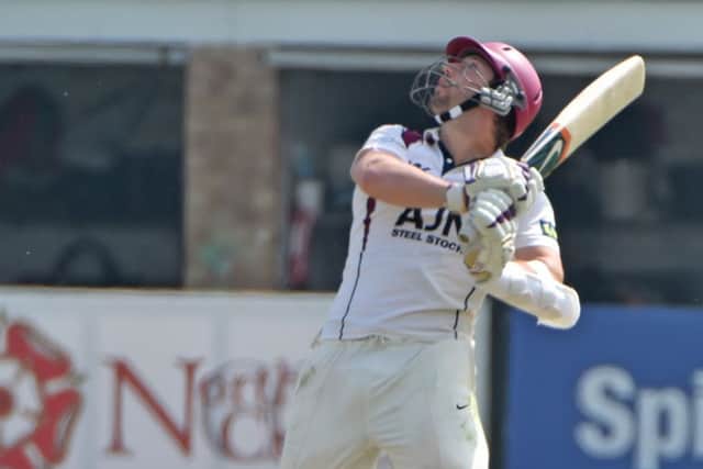 Steven Crook smashed a century for Northants at Worcestershire (picture: Dave Ikin)