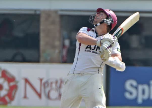 Steven Crook smashed a century for Northants at Worcestershire (picture: Dave Ikin)