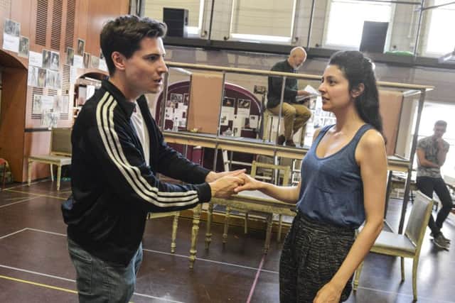 Jacob Ifan in rehearsals for A Tale of Two Cities