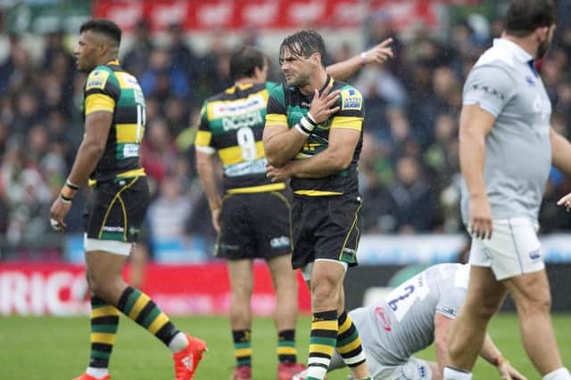 Ben Foden was forced off with an injury (pictures: Kirsty Edmonds)
