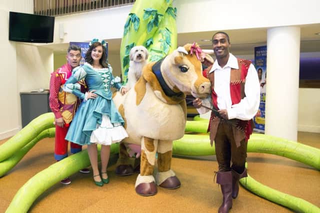 Simon Webbe, Ashleigh Butler and Ricky K at the  Royal & Derngate to launch this years panto Jack and the Beanstalk NNL-160509-153841009