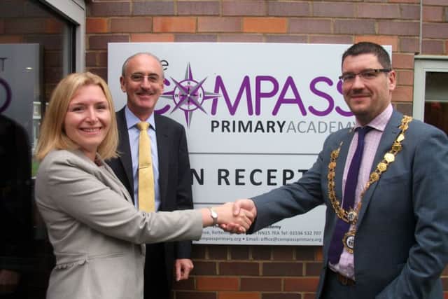 From left Jo Fallowell, Phil Harris-Bridge and the Mayor.