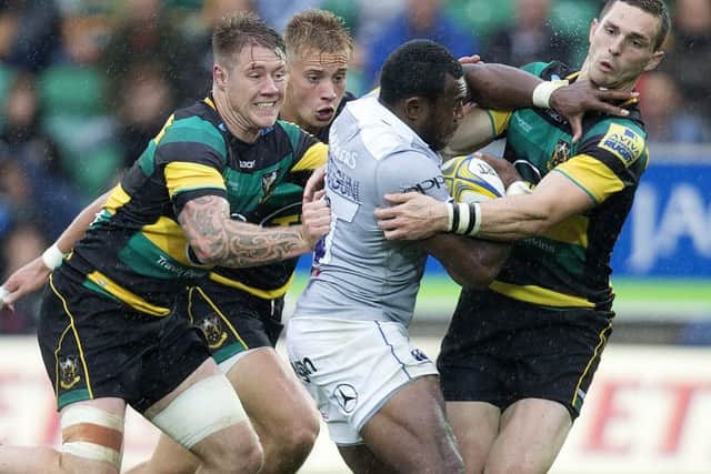 FIRST TEAM CALL - Teimana Harrison (left) and George North (right) will start for Saints at Bristol on Sunday