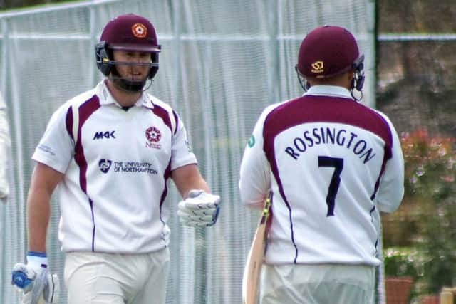 Alex Wakely (left) hit a century for Northants (picture: Peter Short)