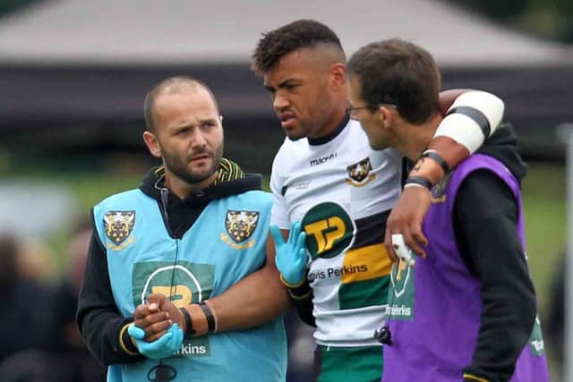 Luther Burrell was forced off at Allianz Park (picture: Sharon Lucey)