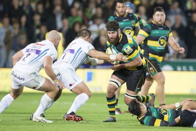 Calum Clark made his first competitive appearance for Saints since May 2015 (pictures; Kirsty Edmonds)