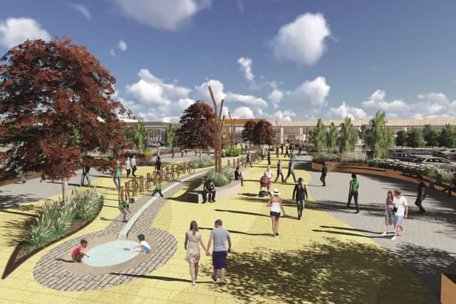 How the central promenade at Rushden Lakes will look when completed