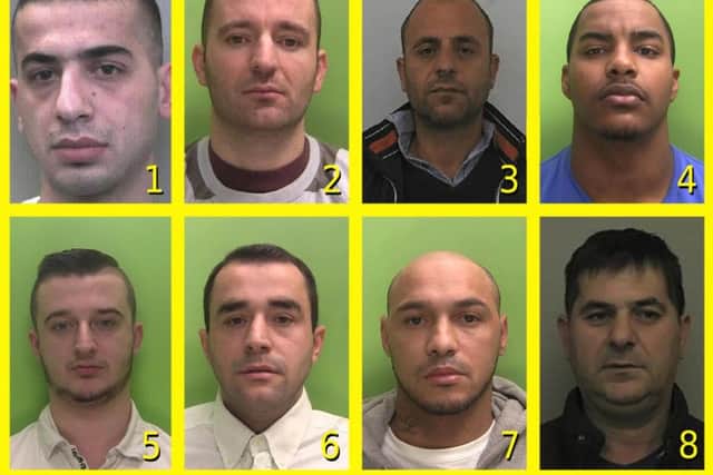 Mirjan Kola, 26, formerly of Brownlee Place in Wooton, Northamptonshire, top-right, pleaded guilty to two charges of conspiracy to supply cocaine and was sentenced to 14 years in prison.