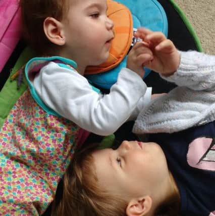 Evelyn with her sister Olivia