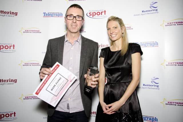 Kettering Sports Awards 2016
Volunteer of the Year Winner Mark Evans (Kettering Cycling Club) - presented by Hollie Williams of First for Wellbeing