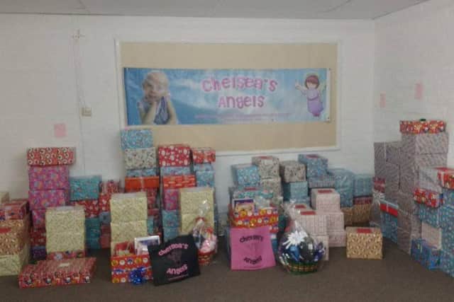 Chelsea's Angels wants to give out more Christmas boxes like these