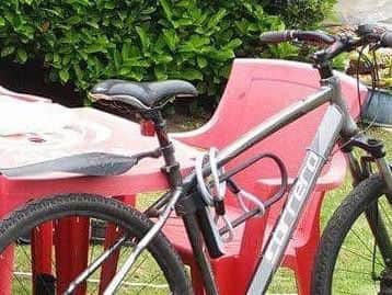 The grey Carrera bike may have been painted white.