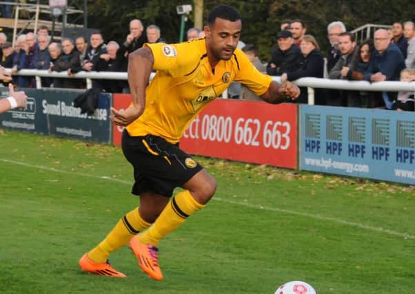 Stefan Moore, pictured during his time at Leamington, is ready to do his bit to help Corby Town