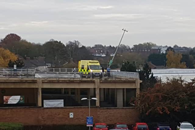 The crash in Morrisons' car park.
