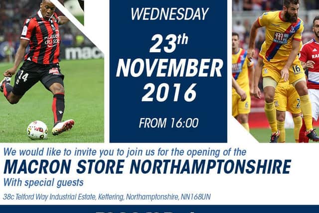 The promotional poster for the new Macron store.