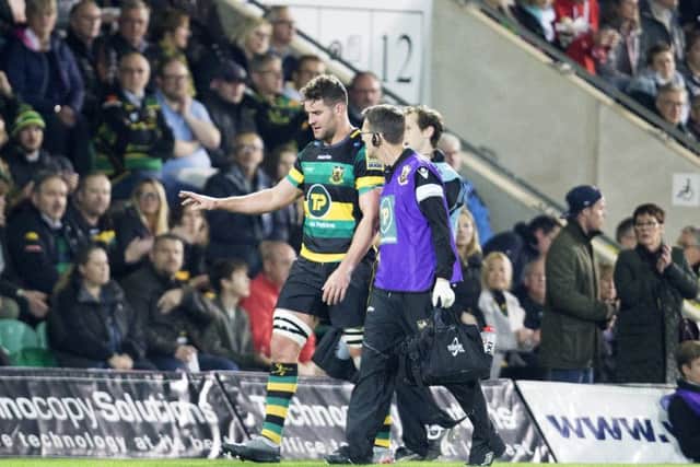 Calum Clark was forced off against Gloucester last month (picture: Kirsty Edmonds)