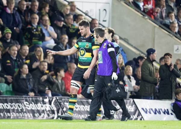 Calum Clark was forced off against Gloucester last month (picture: Kirsty Edmonds)
