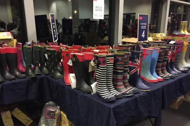 Wellies will be on offer at this year's sale