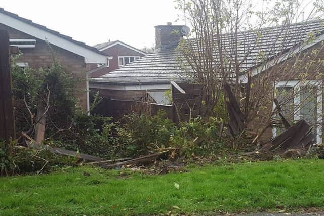 The aftermath of the crash.