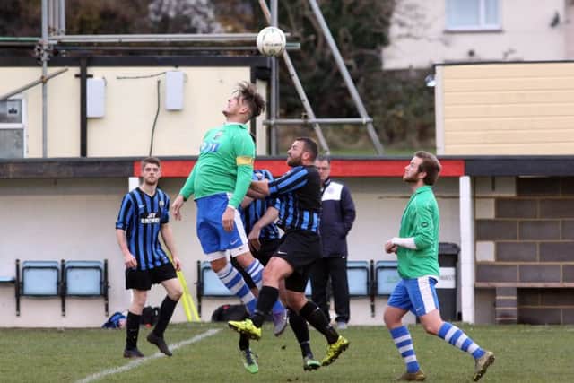 Action from Burton Park Wanderers' 2-1 home defeat to Lutterworth Athletic