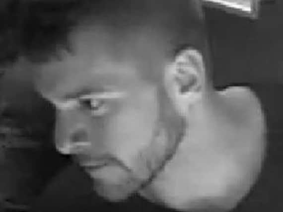 The CCTV image issued by police of the man Northamptonshire Police want to talk to in connection with an alleged assault