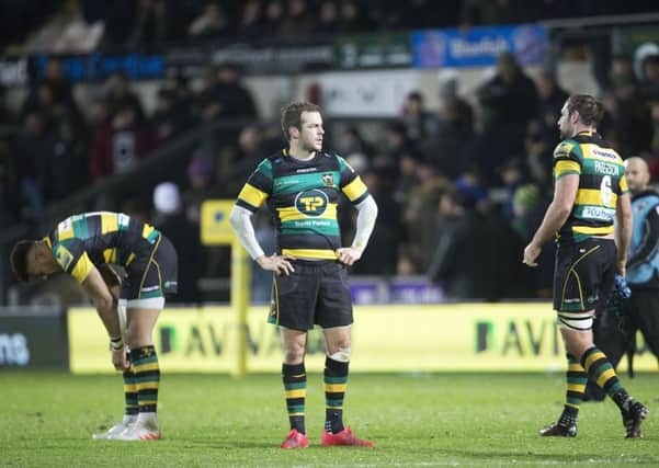 Stephen Myler was left deflated after Saints were beaten by Newcastle Falcons (picture: Kirsty Edmonds)