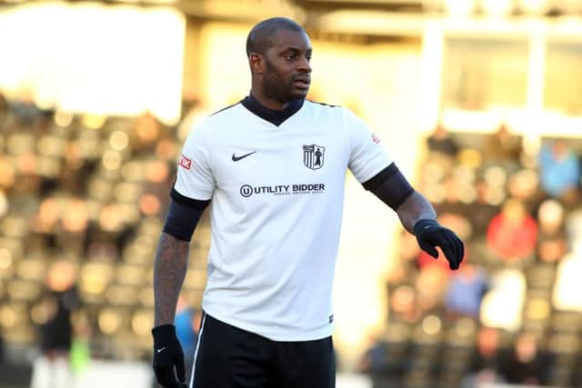 Izale McLeod made his debut for Corby Town in the loss to Barwell at Steel Park