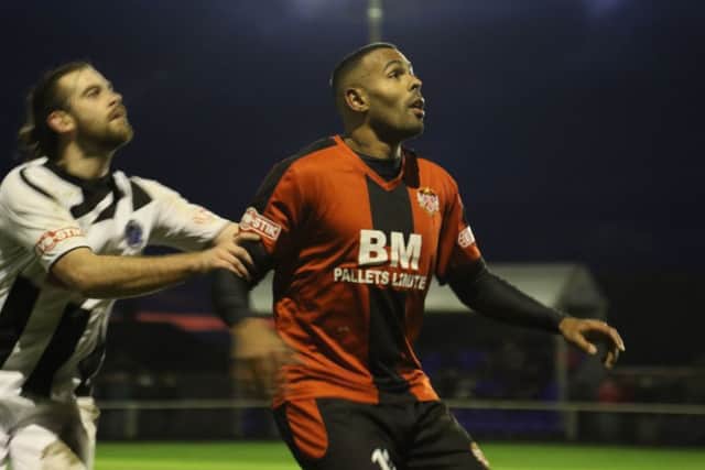 Action from the Poppies' home success over Dorchester Town
