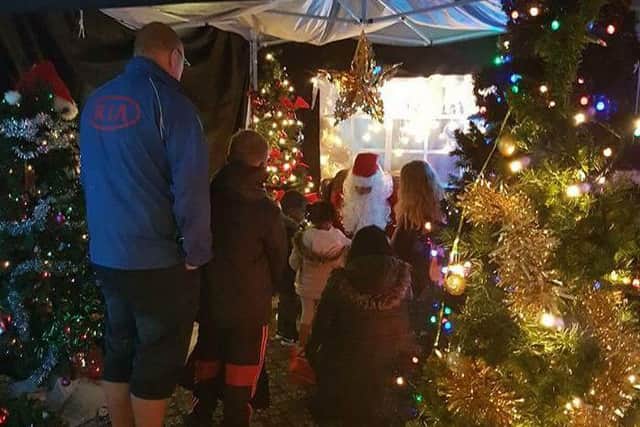 Santa in his grotto at Glamis Hall
