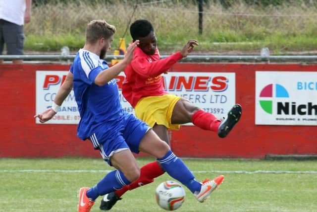 Merdi Maki, pictured during a spell with Banbury United, has signed for AFC Rushden & Diamonds