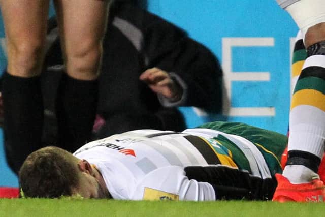 George North landed badly at Leicester (picture: Sharon Lucey)