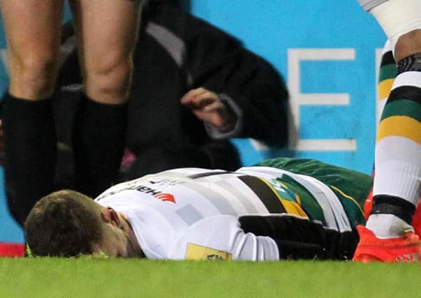 George North landed badly at Leicester (picture: Sharon Lucey)