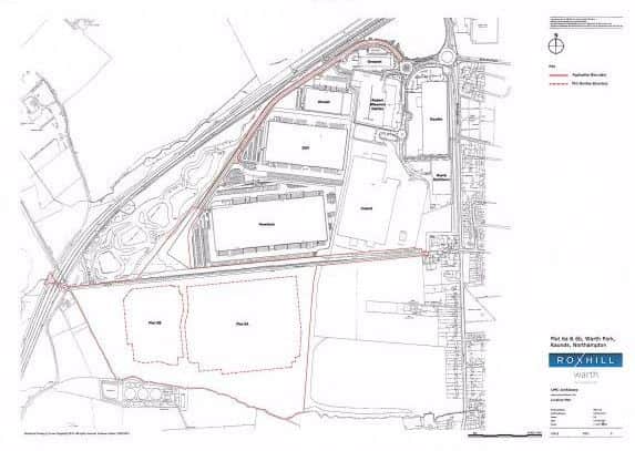 The plans by Roxhill for Warth Park in Raunds