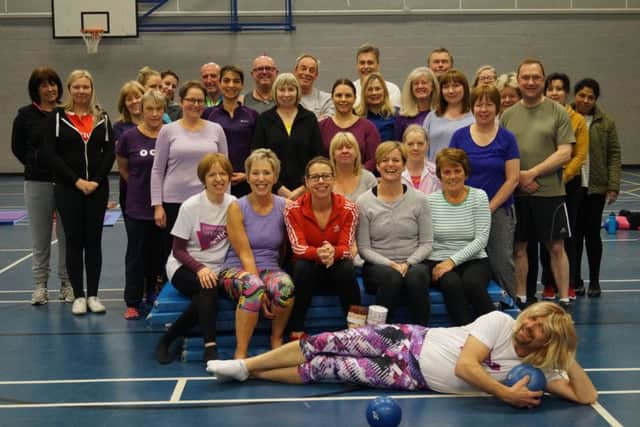The purple pilates class