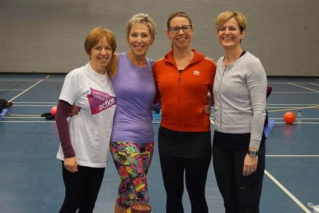 The purple pilates class took place on November 27