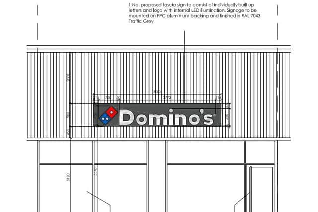 The proposed fascia which appears in one of the two planning applications