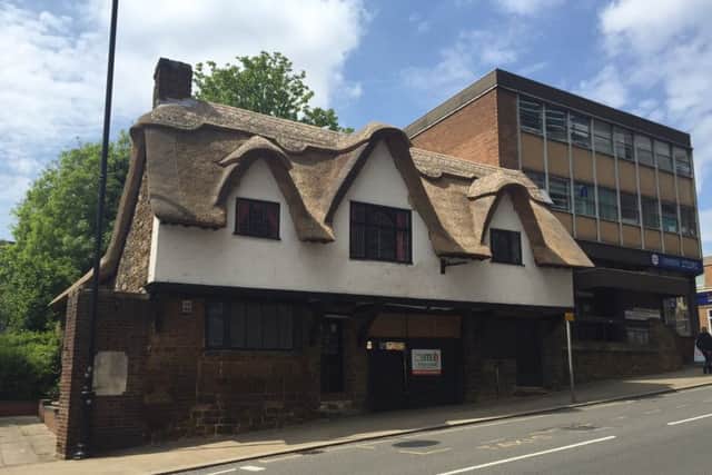 The thatched building in Sheep Street, Wellingborough