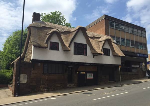 The thatched building in Sheep Street, Wellingborough
