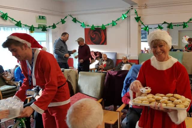 Staff and volunteers dressed up for the festivities