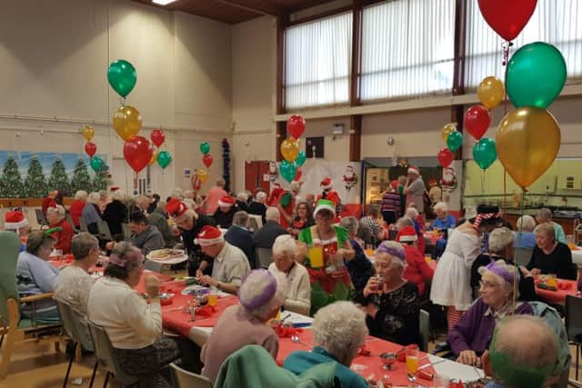 The Christmas party in full swing at Glamis Hall