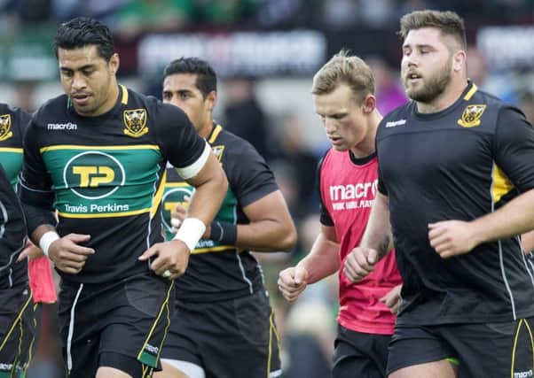 George Pisi (left) has urged Saints to be positive ahead of their return to Premiership action (picture: Kirsty Edmonds)