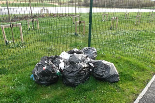 The fly-tipping in Goulsbra Road, Rushden