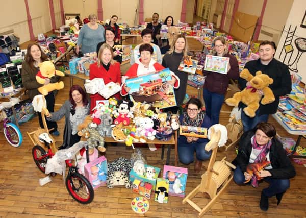 The toys collected for this year's appeal