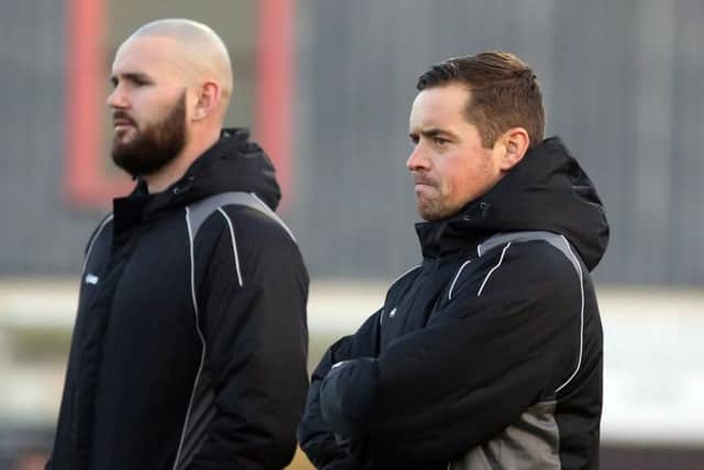 Gary Mills and assistant David Bell are still seeking their first league win since taking charge of Corby Town