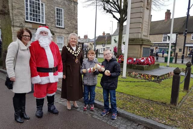 The young competition winners with Cllr Pam Whiting